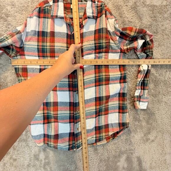Crewcuts Boys Button Down Up Flannel Plaid Shirt 14 Fall Colors - Picture 8 of 8